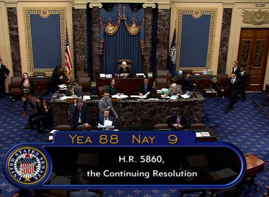 美参议院少数党领袖：将反对拨款计划